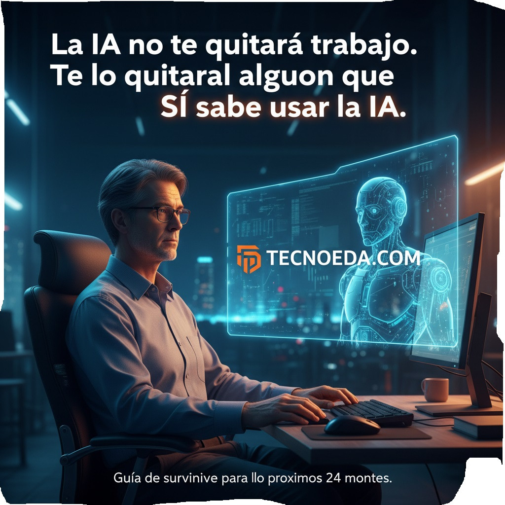 La IA no te quitará el trabajo. Te lo quitará alguien que SÍ sabe usar la IA. Guía de supervivencia para los próximos 24 meses.